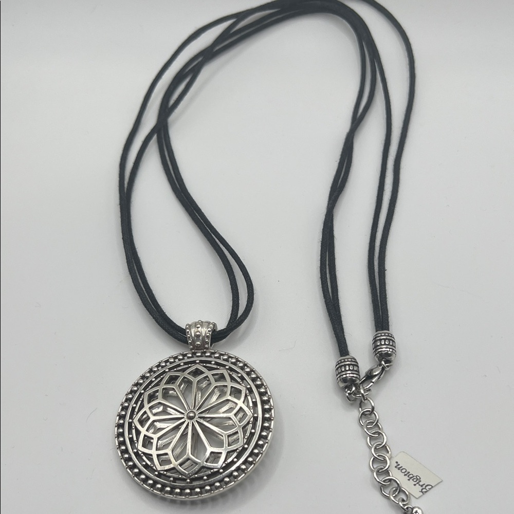 Brighton Summer Ready-Brighton Domenica Long Pendant. Black and Silver  NWT